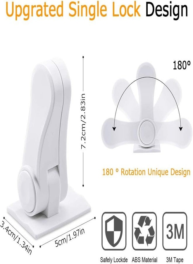 PiyuBind Child Proof Door Lever Lock Door Handle Lock 3M Adhesive Minimalist Design No Drilling Child Safety Door Handle Locks-3 Pack,Silver - Image 2