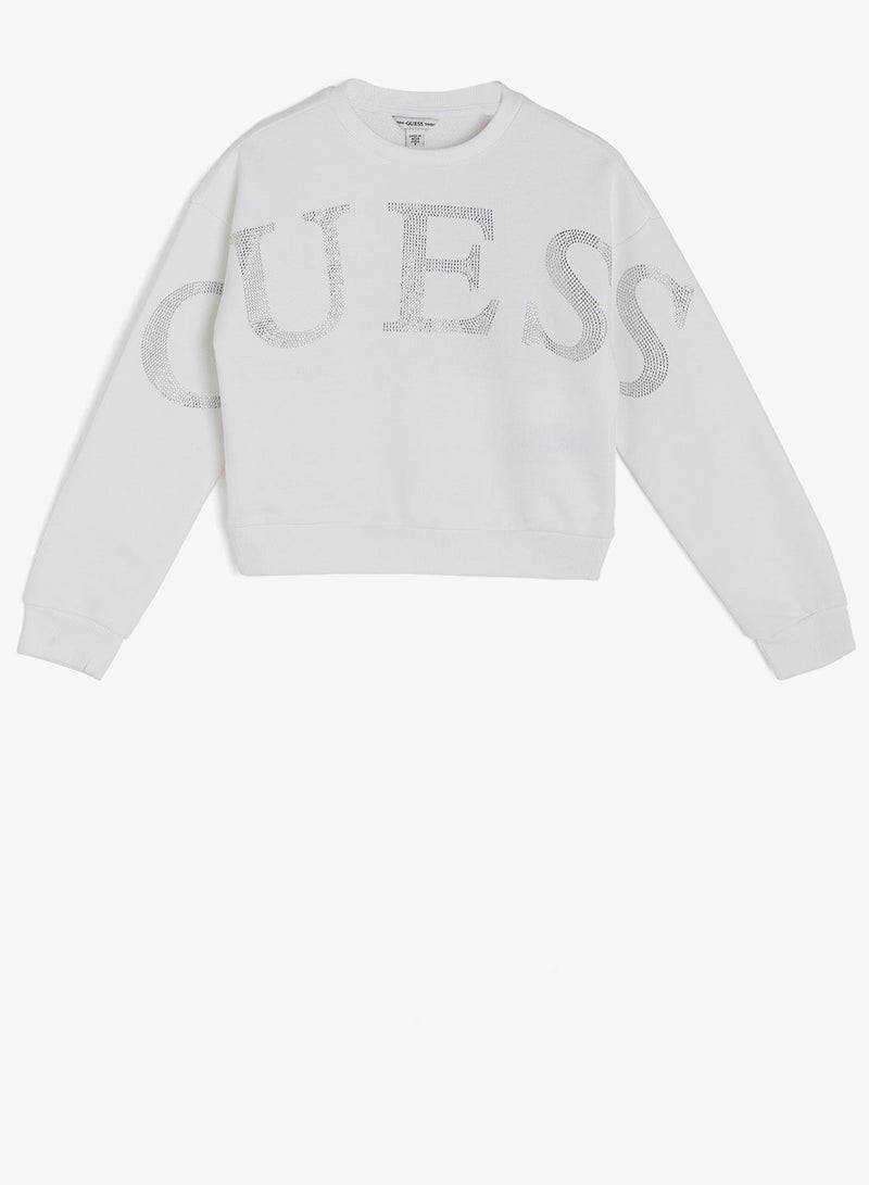 GUESS Youth Graphic Crew Neck Sweatshirt - Image 2