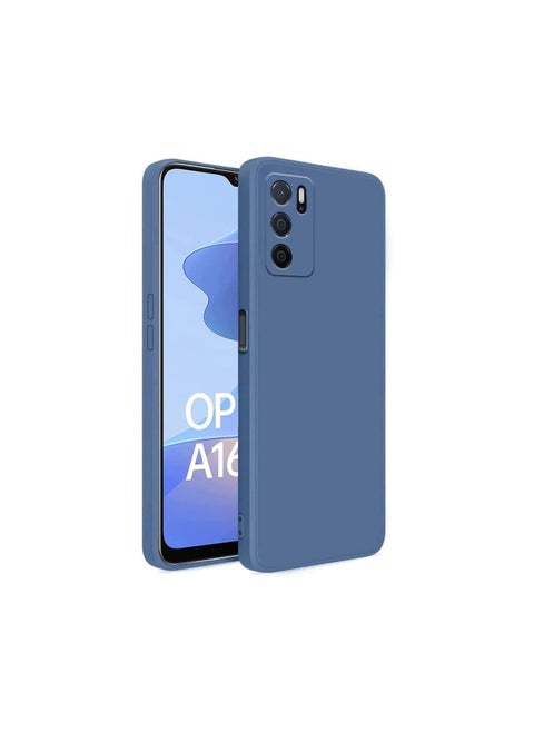 Camera Protection Flexible Back Case Cover for  Oppo A16 (Blue)