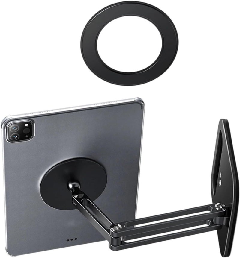 360 Degree Rotating Foldable Aluminum Tablet Stand Gray Ergonomic Holder For Office Study Reading - Image 1