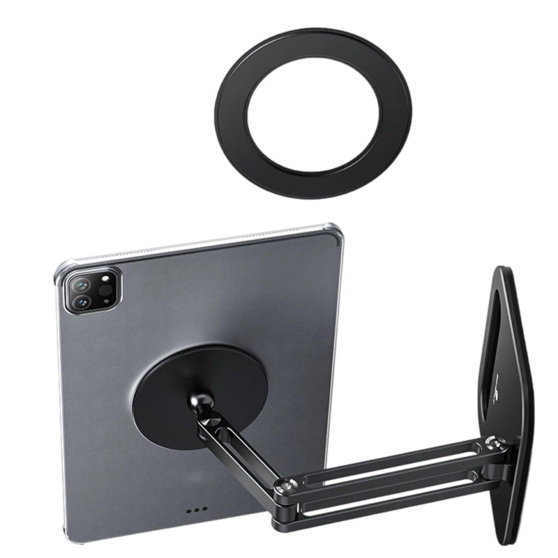 360 Degree Rotating Foldable Aluminum Tablet Stand Gray Ergonomic Holder For Office Study Reading - Image 2