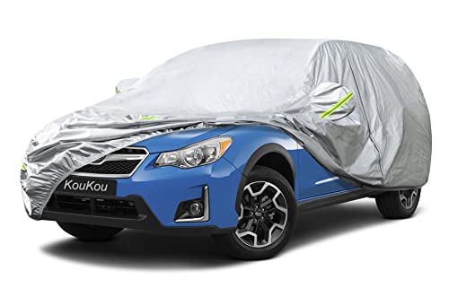KouKou Oxford SUV Car Cover Waterproof All Weather for Automobiles with Zipper Door, Full Exterior Cover for Mazda CX-5, Subaru Forester, Crosstrek, Jeep Cherokee, Compass, etc.(up to 181 inch) - Image 2