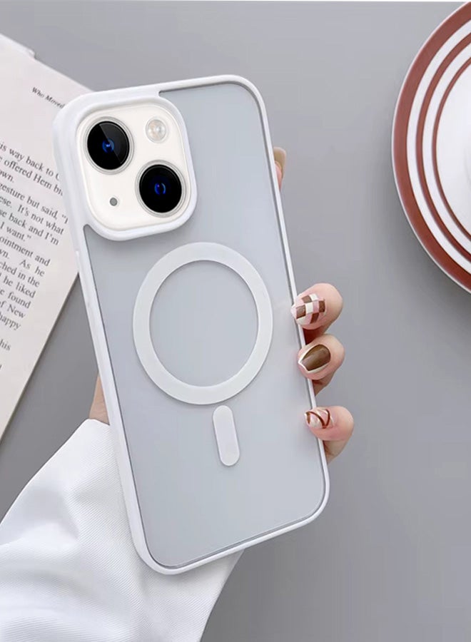 Magsafe Case for iPhone 15 Plus Magsafe Clear Cover Magnetic Wireless Charging Support, Shockproof Protection, Scratch-Resistant for iPhone 15 Plus - White  - Image 1