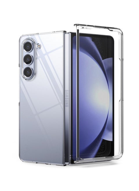 كورنر ناعم من مادة TPU مع غطاء صلب من البولي كربونات لهاتف Samsung Galaxy Z Fold5 5G 2023 شفاف