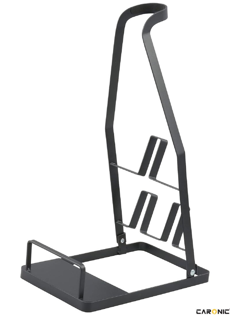 CARONIC Vacuum Cleaner, Floor Stand Mount, Rack Bracket Stable Metal, Storage Bracket Holder,  Black  - Image 1