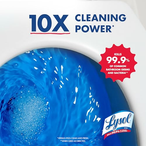 Lysol Toilet Bowl Cleaner, Max Strength Bathroom Cleaning Supplies, Toilet Bowl Cleaner Clinging Gel, Home Essential, Instant Stain Removal, Disinfecting and Deodorizing, Bleach Free, 24 oz (2 ct) - Image 5
