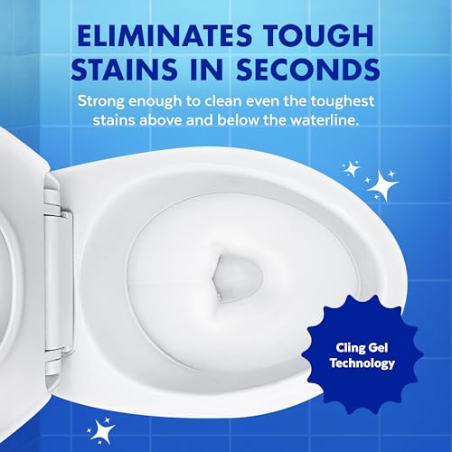 Lysol Toilet Bowl Cleaner, Max Strength Bathroom Cleaning Supplies, Toilet Bowl Cleaner Clinging Gel, Home Essential, Instant Stain Removal, Disinfecting and Deodorizing, Bleach Free, 24 oz (2 ct) - Image 4