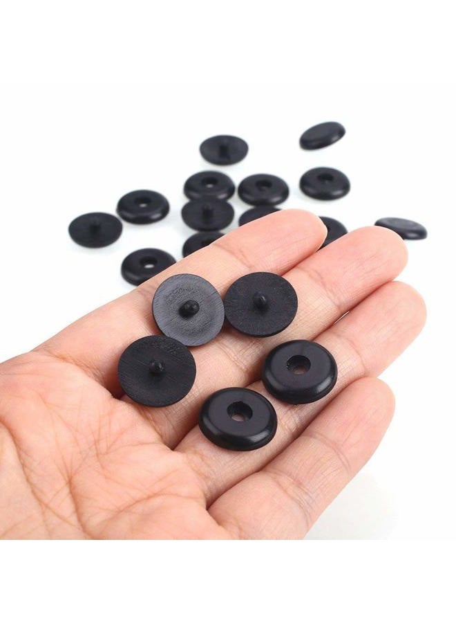 Y-Axis Seat Belt Button Buckle Clip Stop - Universal Fit Stopper Kit (Black + Beige + Grey, 18 Sets) - Image 4