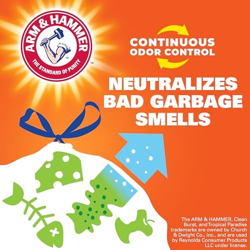 Hefty Ultra Strong 13 Gallon Trash Bags, Tall Kitchen Trash Bags 13 Gallon Size, Drawstring Closure, Continuous Odor Control, White, Lavender and Sweet Vanilla Scent, 40 Bags - Image 5