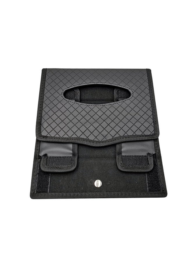 Car Tissue Holder PU Leather Foldable Tissue Box Organizer Napkin Holder for Car Seat Sun Visor Dashboard Home Office Use - Image 2