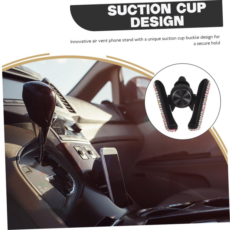 Crystal Rhinestone Car Vent Phone Holder Mount with 360 Degree Rotation for Dashboard - Image 5