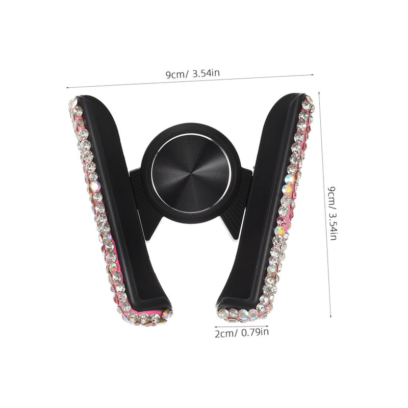 Crystal Rhinestone Car Vent Phone Holder Mount with 360 Degree Rotation for Dashboard - Image 4