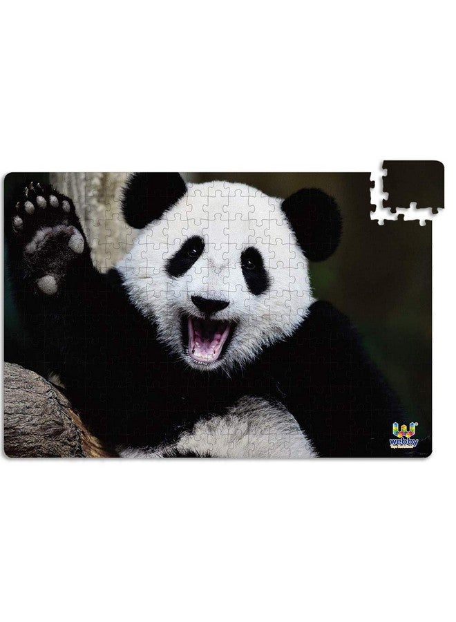 Webby Playful Happy Panda Wooden Jigsaw Puzzle, 252 Pieces - Image 3