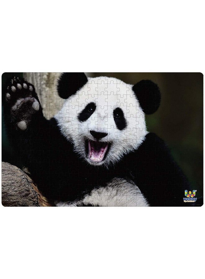 Webby Playful Happy Panda Wooden Jigsaw Puzzle, 252 Pieces - Image 2