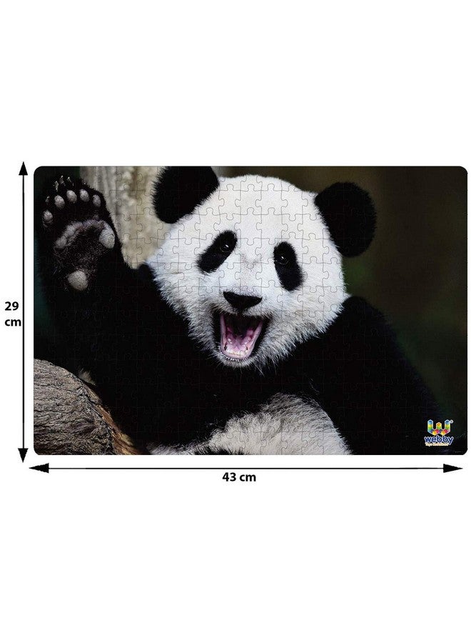 Webby Playful Happy Panda Wooden Jigsaw Puzzle, 252 Pieces - Image 5