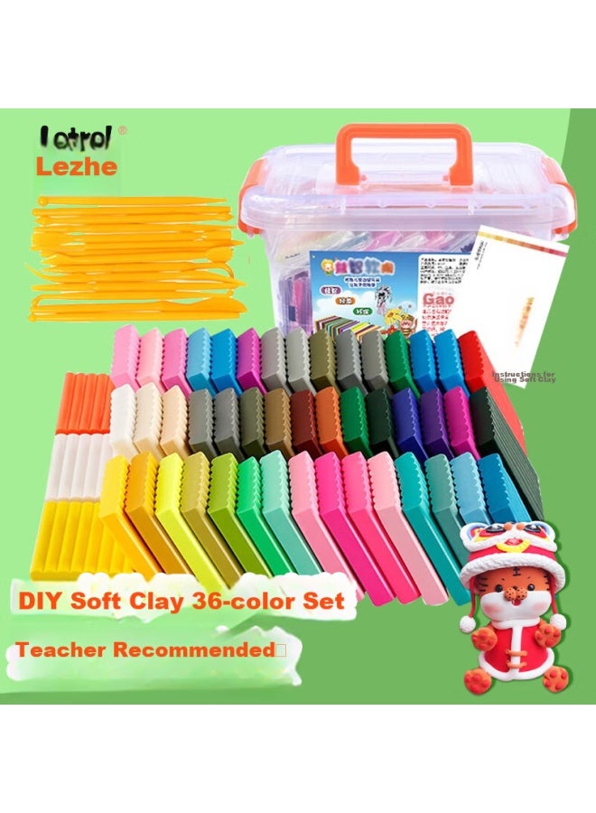 Letrel Lezhe Children's Toy Soft Clay, Elementary School Student Pottery Diy Handmade Materials, Colored Clay, Stone Sculpting, Clay Tools Set - Image 1