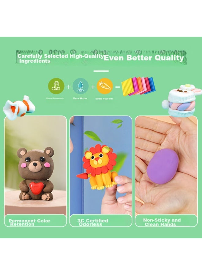 Letrel Lezhe Children's Toy Soft Clay, Elementary School Student Pottery Diy Handmade Materials, Colored Clay, Stone Sculpting, Clay Tools Set - Image 2