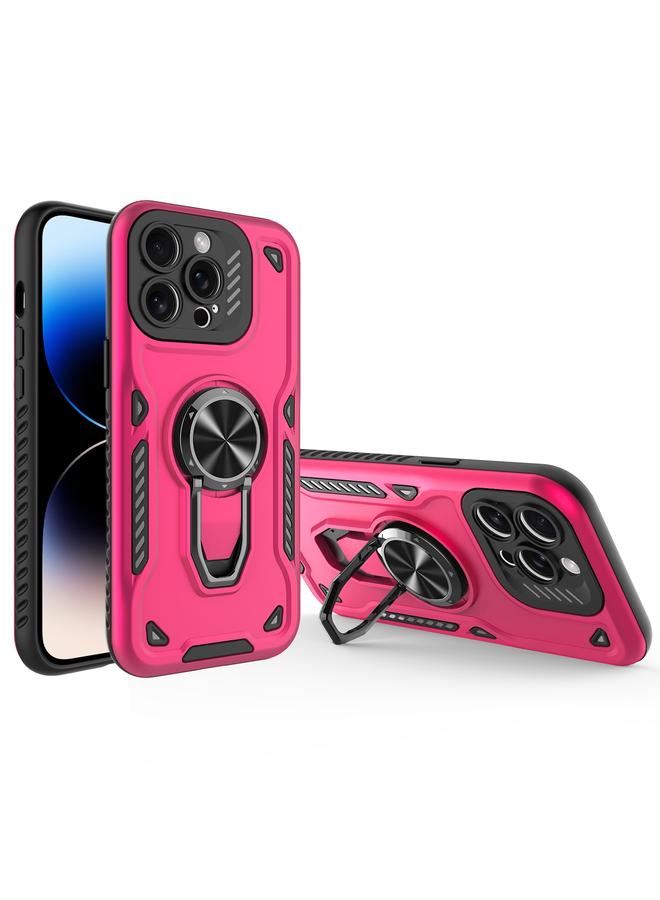 اس-توب جراب لهاتف iPhone 14 Pro مع حامل دوار معدني من مادة TPU + PC جراب هاتف مغناطيسي - Image 1