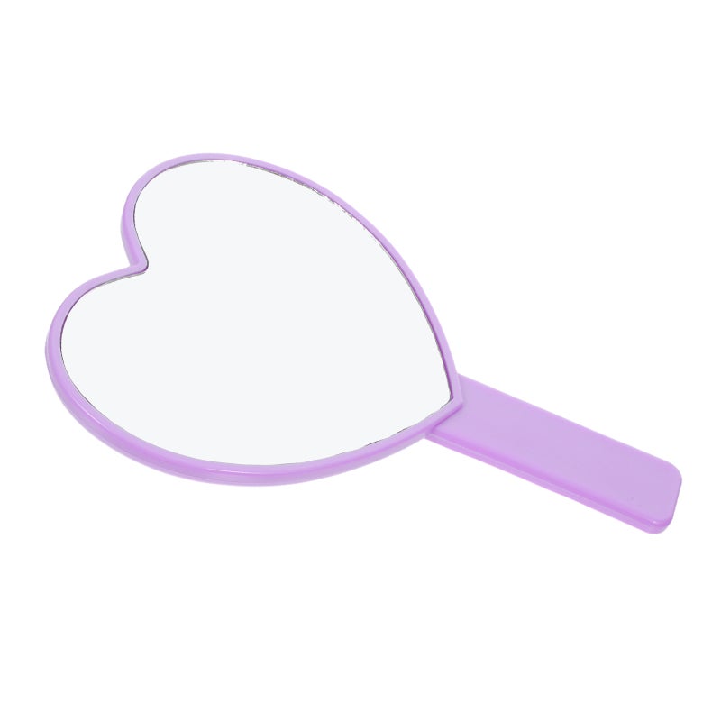 2pcs Handheld Heart Mirror: Heart Shaped Vanity Mirror With Handle Compact Cosmetic Travel Makeup Women Her Birthday Party Favor - Image 4