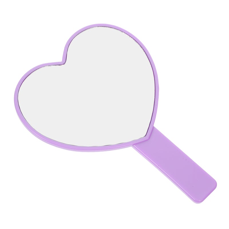 2pcs Handheld Heart Mirror: Heart Shaped Vanity Mirror With Handle Compact Cosmetic Travel Makeup Women Her Birthday Party Favor - Image 3