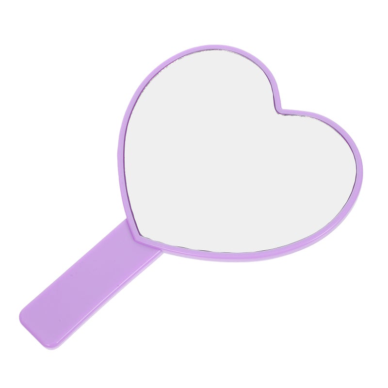 2pcs Handheld Heart Mirror: Heart Shaped Vanity Mirror With Handle Compact Cosmetic Travel Makeup Women Her Birthday Party Favor - Image 5