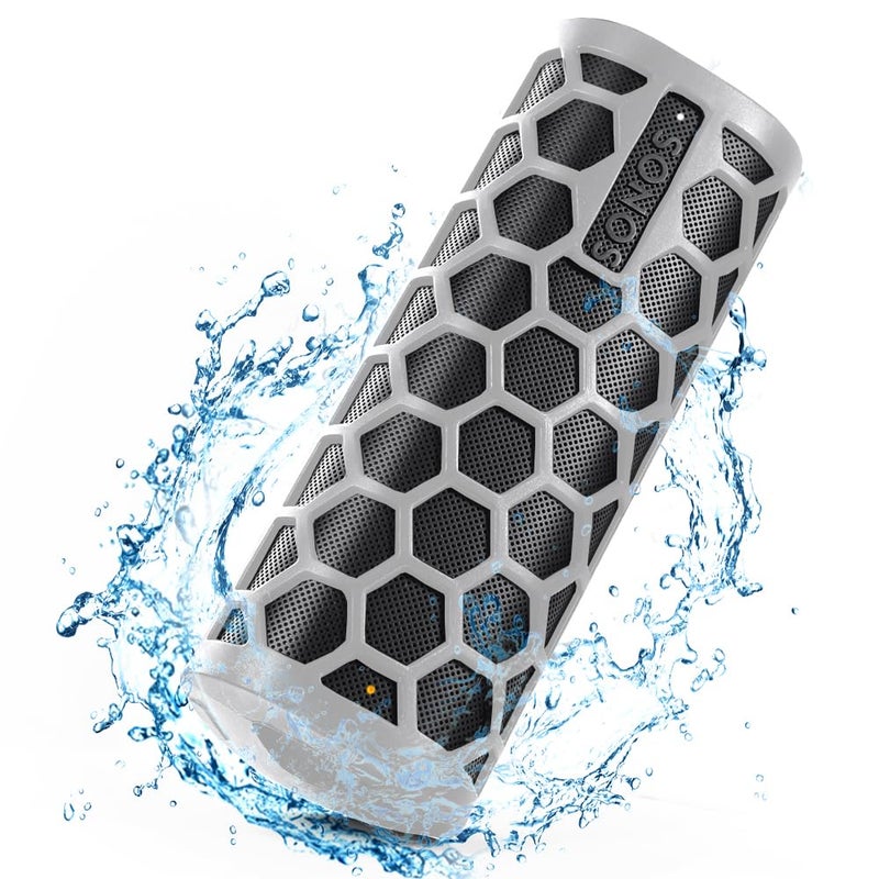 Seracle Zaracle Flexible Carrying Case Protect Pouch Sleeve Protector Cover Travelling Case for Sonos Roam Wireless Bluetooth Speaker (Gray) - Image 1