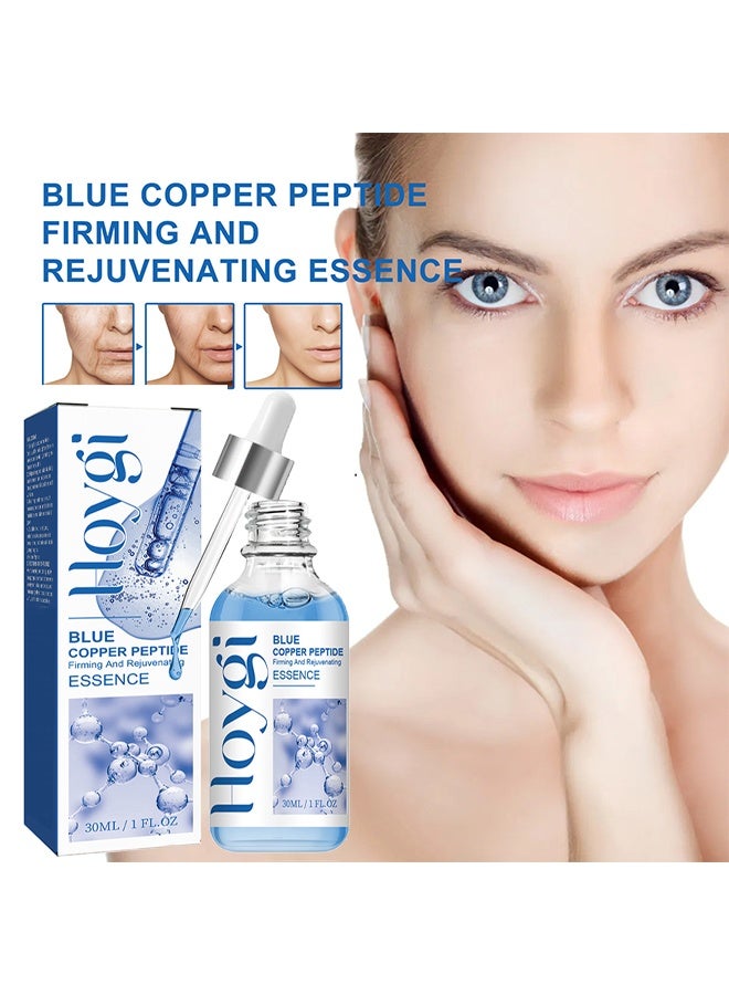Hoygi Blue Copper Peptide Firming And Rejuvenatng Essence  - Skin Revitalizing Formula with Brightening Essence for Radiant Face ， 30ml - Image 1