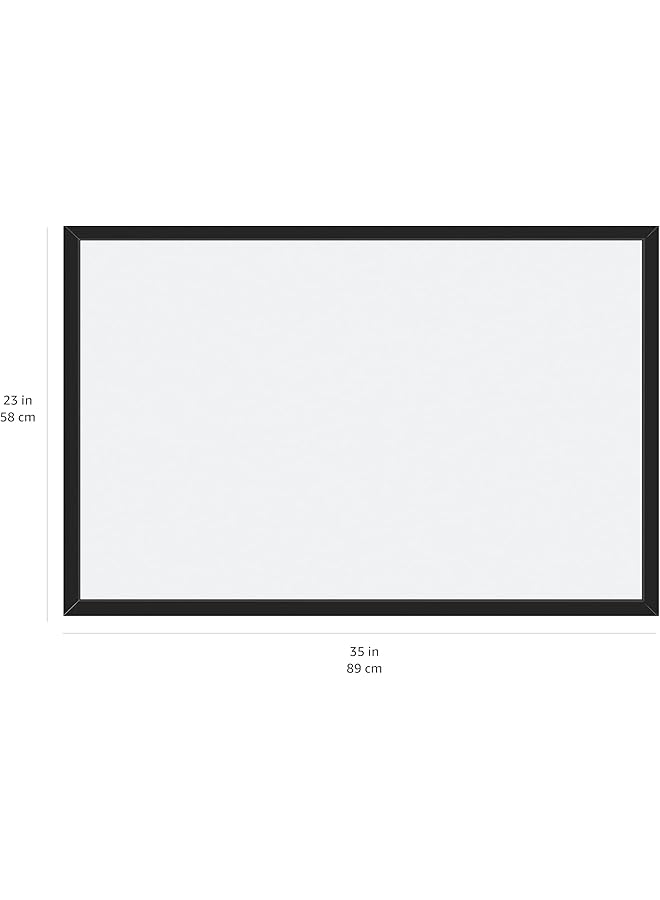 erorex Magnetic Dry Erase White Board 35 X 23 Inch Whiteboard Black Wooden Frame - Image 3