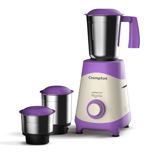 Crompton Nigella 500 Watts Mixer Grinder (ACGM-NIGELLA500W3J) Lavender & white - Image 1