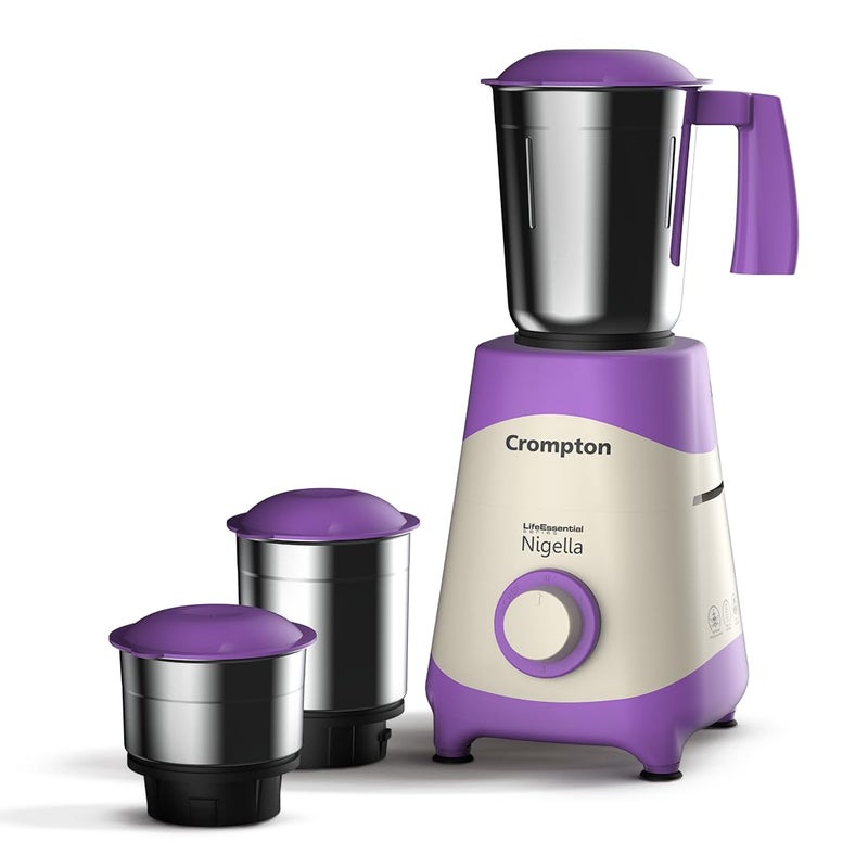 Crompton Nigella 500 Watts Mixer Grinder (ACGM-NIGELLA500W3J) Lavender & white - Image 2