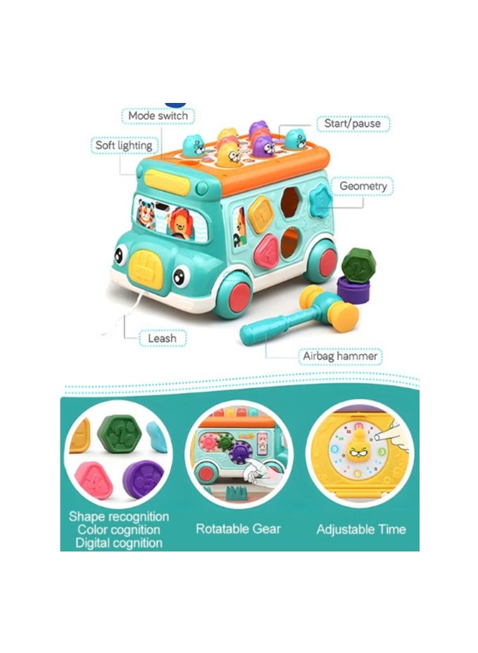 Pounding Toys for Toddlers Educational Toy Pull Along Bus Gopher Toy for Boys Girls Birthday Gift - Image 5