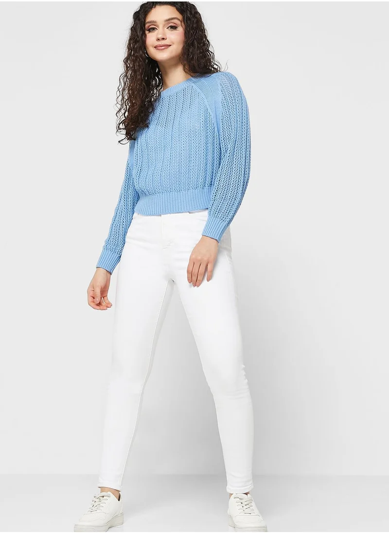 Jacqueline de Yong Round Neck Knitted Sweater