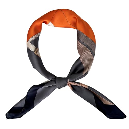 FONYVE Silk Scarfs for Women Lightweight, Fashion Head Scarf, Satin Hair Wrap for Sleeping 27.5 × 27.5 inches - Image 1