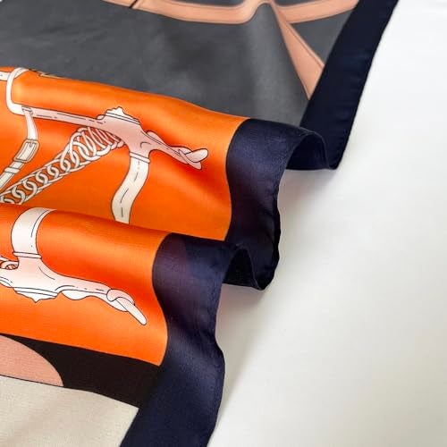 FONYVE Silk Scarfs for Women Lightweight, Fashion Head Scarf, Satin Hair Wrap for Sleeping 27.5 × 27.5 inches - Image 3