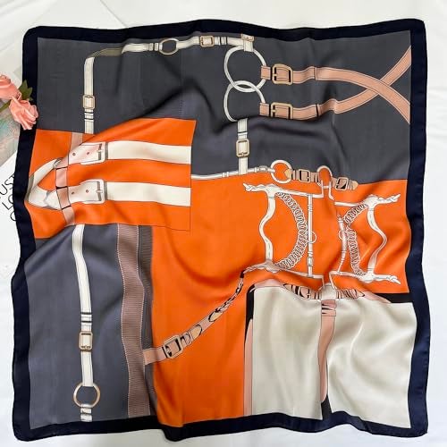 FONYVE Silk Scarfs for Women Lightweight, Fashion Head Scarf, Satin Hair Wrap for Sleeping 27.5 × 27.5 inches - Image 2
