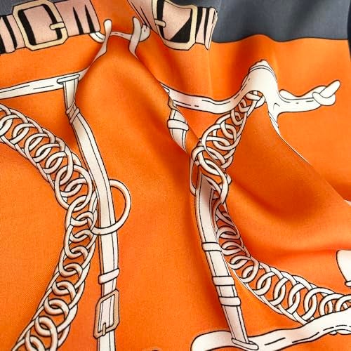 FONYVE Silk Scarfs for Women Lightweight, Fashion Head Scarf, Satin Hair Wrap for Sleeping 27.5 × 27.5 inches - Image 5