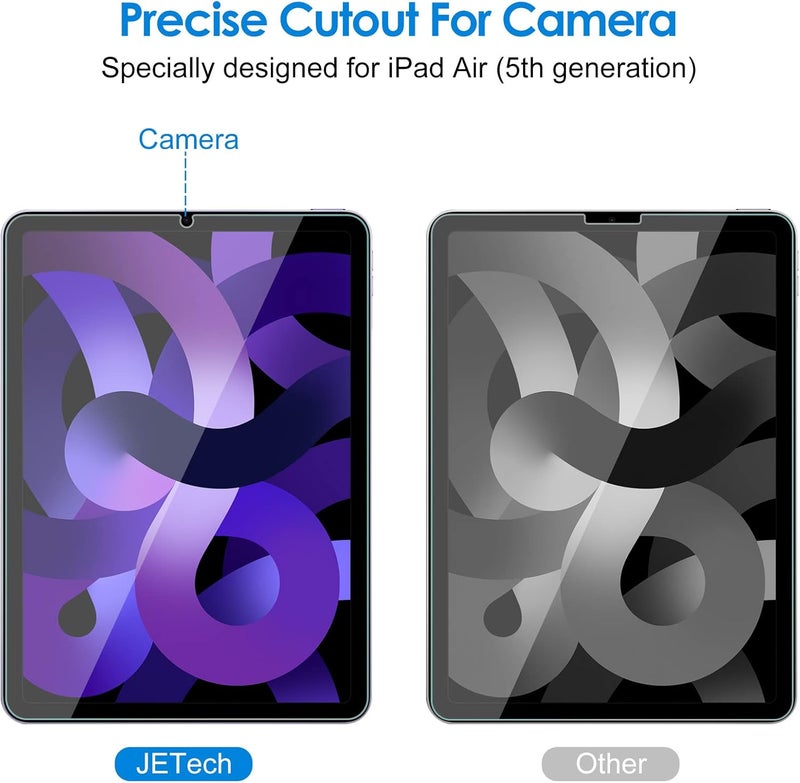 Jetech Screen Protector for iPad Air 5 (10.9-Inch, 2022 Model, 5th Generation), Tempered Glass Film, 2-Pack - Image 3