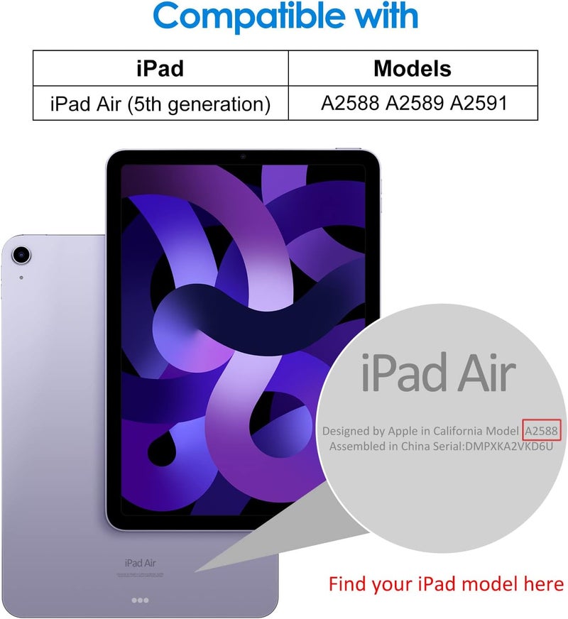 Jetech Screen Protector for iPad Air 5 (10.9-Inch, 2022 Model, 5th Generation), Tempered Glass Film, 2-Pack - Image 2