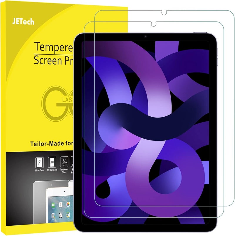 Jetech Screen Protector for iPad Air 5 (10.9-Inch, 2022 Model, 5th Generation), Tempered Glass Film, 2-Pack - Image 1