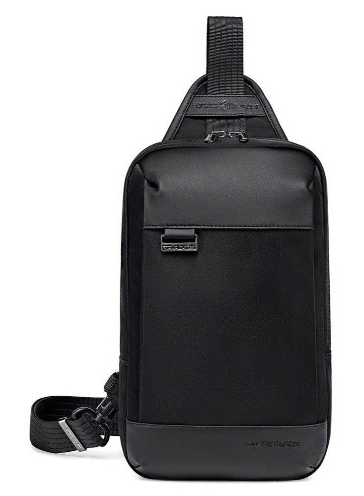 ARCTIC HUNTER Business Travel Sling Chest Bag, Work Office Phone Bag with Tablet Compartment for Men, Black - Image 1