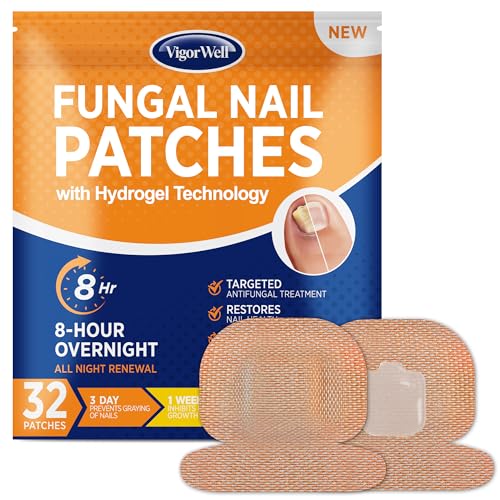Toenail Fungus Treatment Extra Strength  Medium 32 Nighttime Hydrogel Patches for Overnight Toenail Repair  Visible Results in 8 Hours  Fungal Nail Patches for Toenail Fungus Relief