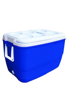 PRINCEWARE 60-Litre Ice Box Thermo insulated Picnic Cool Box-Thermo Keeper Container Expanded Cooler Fishing Ice Box (Blue,Red,Orange Mixed Colour)  - Image 1