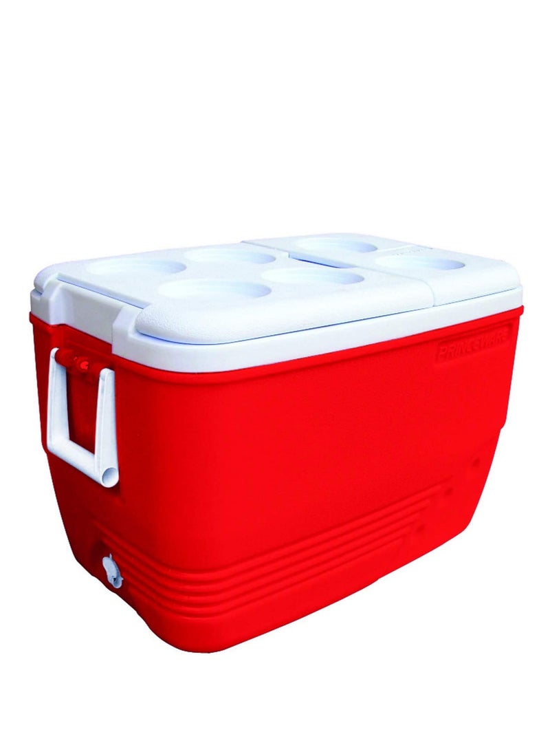 PRINCEWARE 60-Litre Ice Box Thermo insulated Picnic Cool Box-Thermo Keeper Container Expanded Cooler Fishing Ice Box (Blue,Red,Orange Mixed Colour)  - Image 3