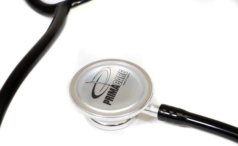 PRIMACARE DS-9291-BK سماعة طبية للأطفال بحجم 22 بوصة للأدوات السريرية والفحص، خفيفة الوزن ورأس مزدوج من الألمنيوم، سوداء - Image 3