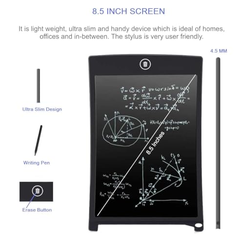 FunBlast LCD Writing Tablet 8.5 Inch LCD - Paperless Memo Digital Tablet Notepad | Re-Writable Paperless Digital Notepad - Image 3