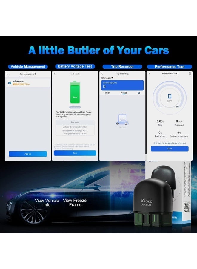أداة اكس  ماسح AD20 بلوتوث أوتوماتيكي OBD2 2025 قارئ أكواد أداة تشخيص OBD2 لقراءة أكواد الأعطال تشخيص محرك تطبيق مجاني - Image 5