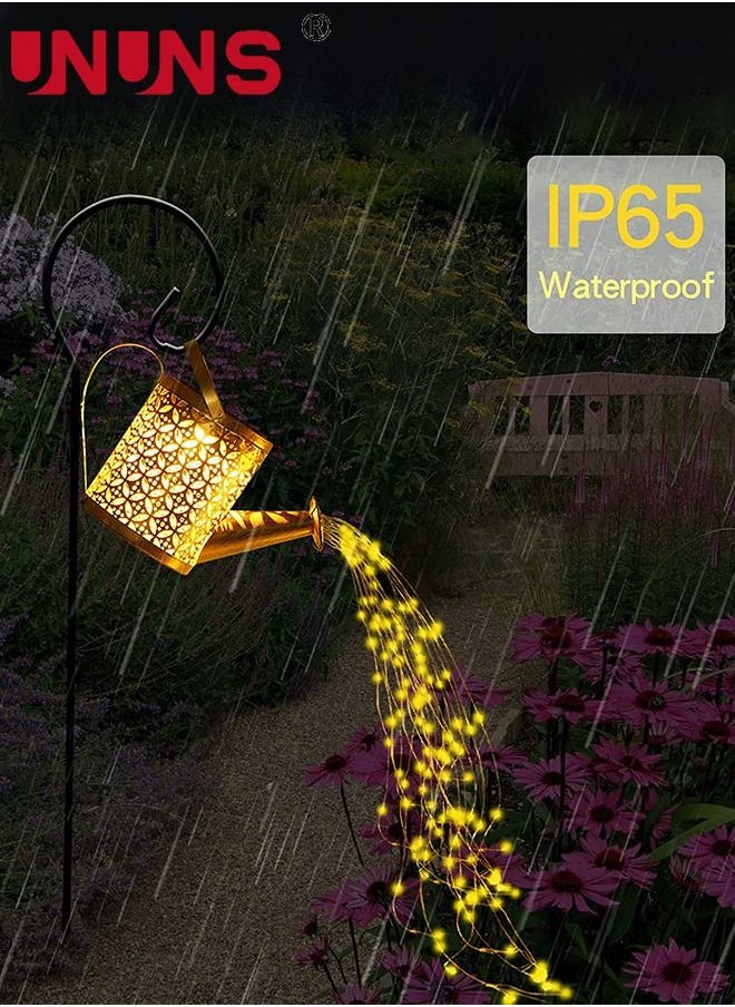 UNUNS Solar Powered Led Lawn Lights,Solar Watering Can Light,Waterfall Lights Waterproof Solar Garden Light For Garden Patio Yards,Auto Light Up At Dark  - Image 2