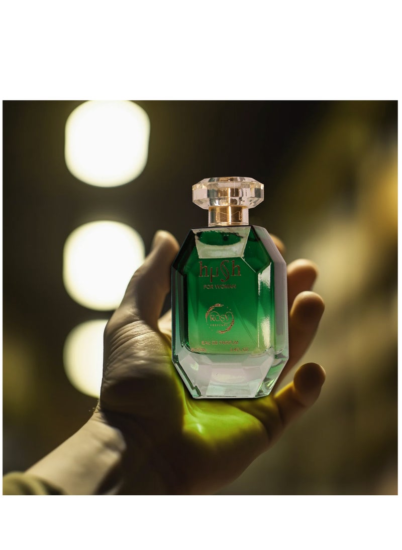 عطور روزي - عطر HUSH النسائي جميل وحديث وعطر الأزهار عطر طويل الأمد للنساء هدية عيد الحب المثالية لها (100 مل) - Image 1