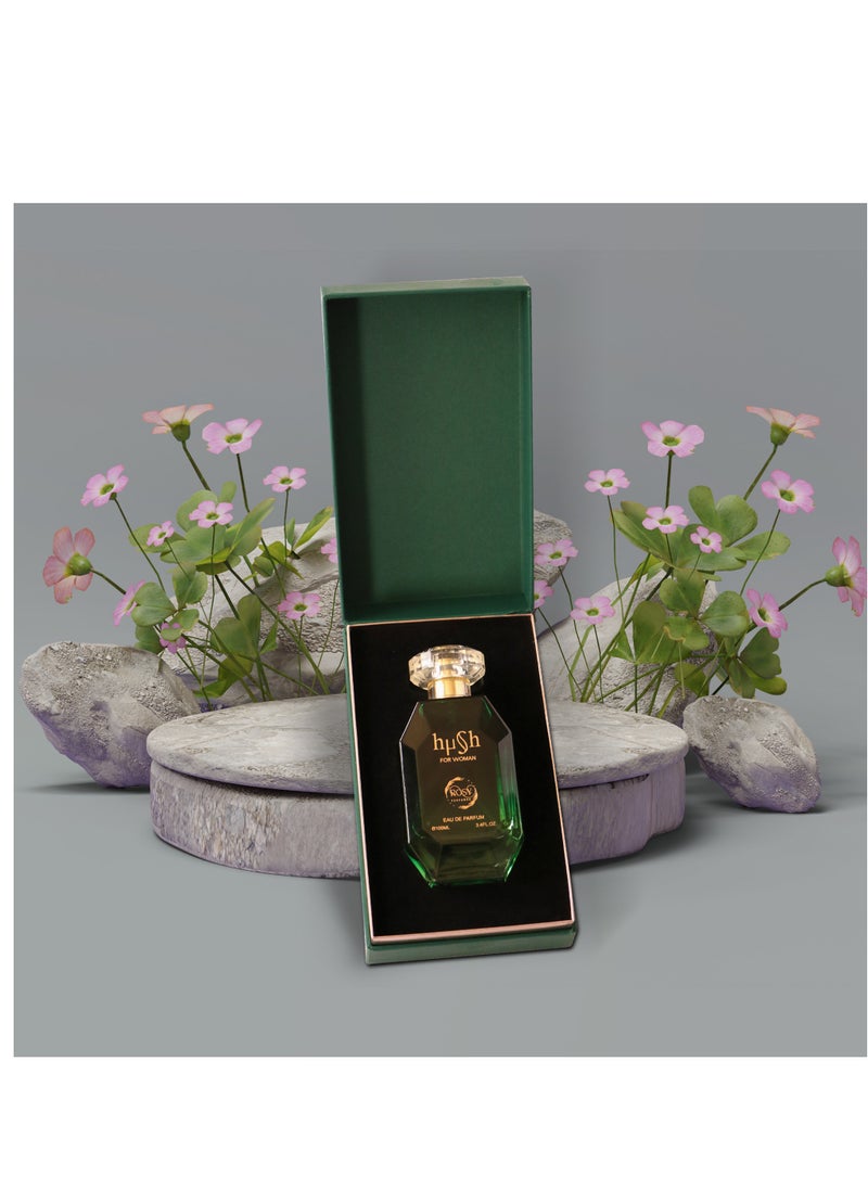عطور روزي - عطر HUSH النسائي جميل وحديث وعطر الأزهار عطر طويل الأمد للنساء هدية عيد الحب المثالية لها (100 مل) - Image 1