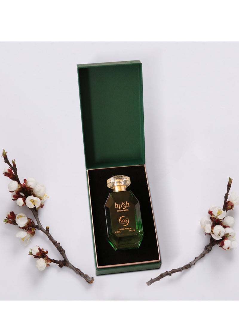 عطور روزي - عطر HUSH النسائي جميل وحديث وعطر الأزهار عطر طويل الأمد للنساء هدية عيد الحب المثالية لها (100 مل) - Image 1
